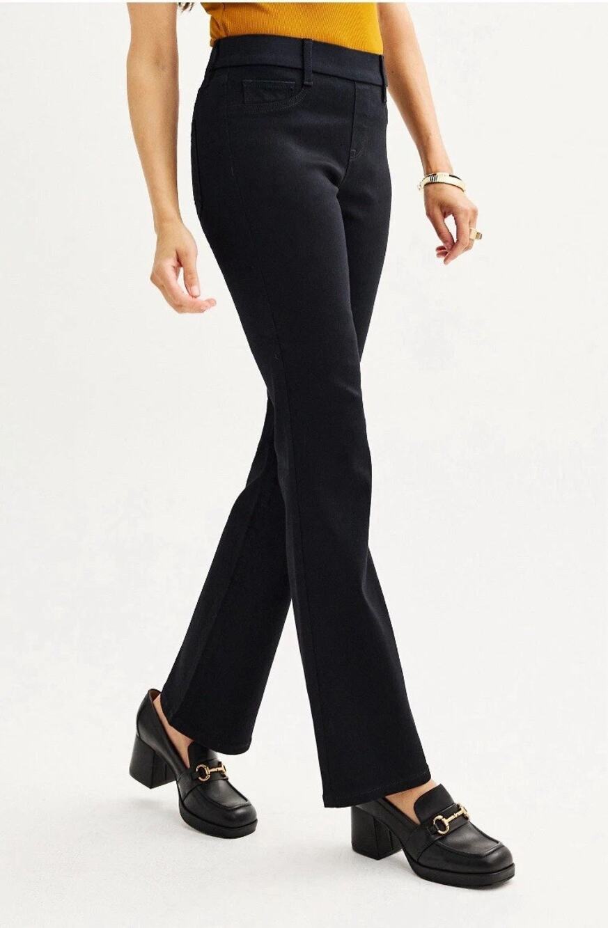 NEW Nine West Bootcut Pants Women's Black Mid Rise Stretch Career Size 6